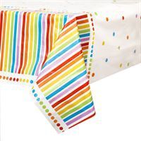 Rainbow Birthday Rectangular Plastic Table Cover  54" x 84"