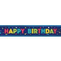 Peppy Birthday "Happy Birthday" Foil Banner 12 ft