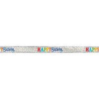 Foil Rainbow Polka Dots Banner 12 ft