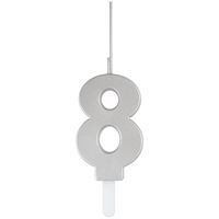 SLVR #8 SPARKLER BDY CANDLE