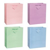 Solid Pastel Color Large Gift Bag Assortment