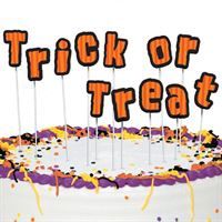 Trick Or Treat Letter Cake Toppers