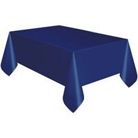 54X108" True Navy Blue Plastic Table Cover