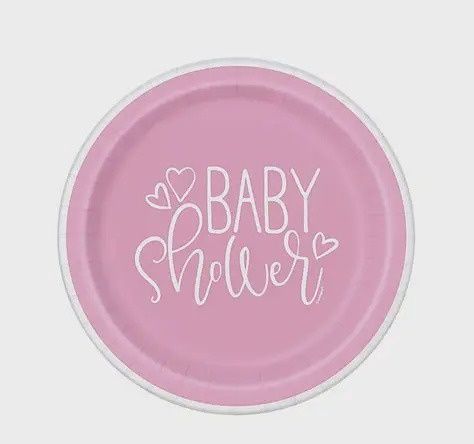 9" PNK HEART BABY PL