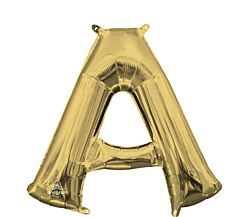16" LETTER A WHITE/GOLD - PKG