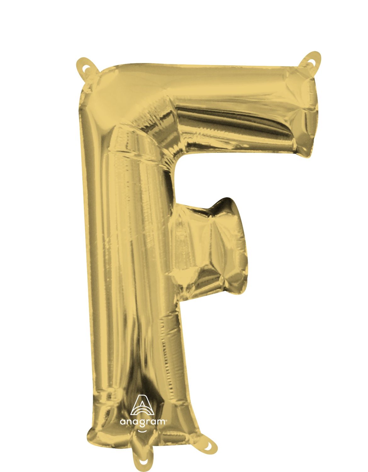 16" LETTER F WHITE/GOLD - PKG
