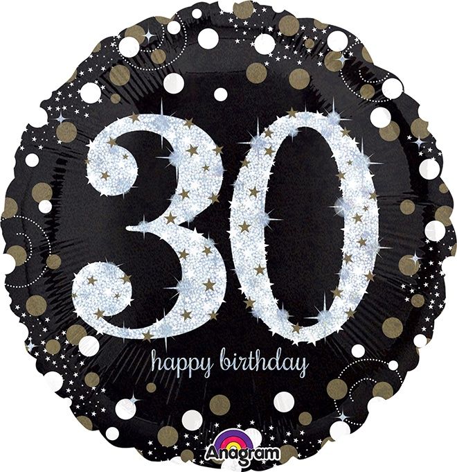 016 18" SPARKLING BIRTHDAY 30 - PKG