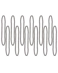 33" PARTY BEADS - BLACK 12/CARD