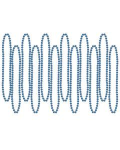 33" PARTY BEADS - BLUE 12/CARD