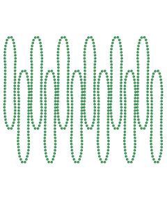 33" PARTY BEADS - GREEN 12/CARD