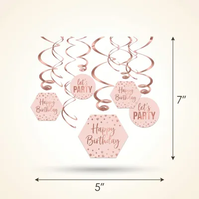 Blush Birthday Swirl Hanging