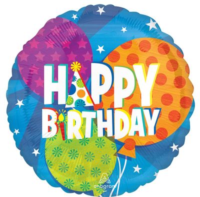 001 HX HAPPY BIRTHDAY BALLOONS - FLT