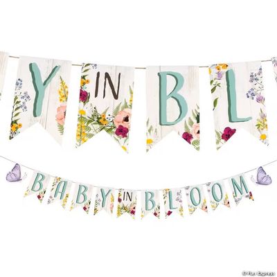 Baby in Bloom Baby Shower Banner