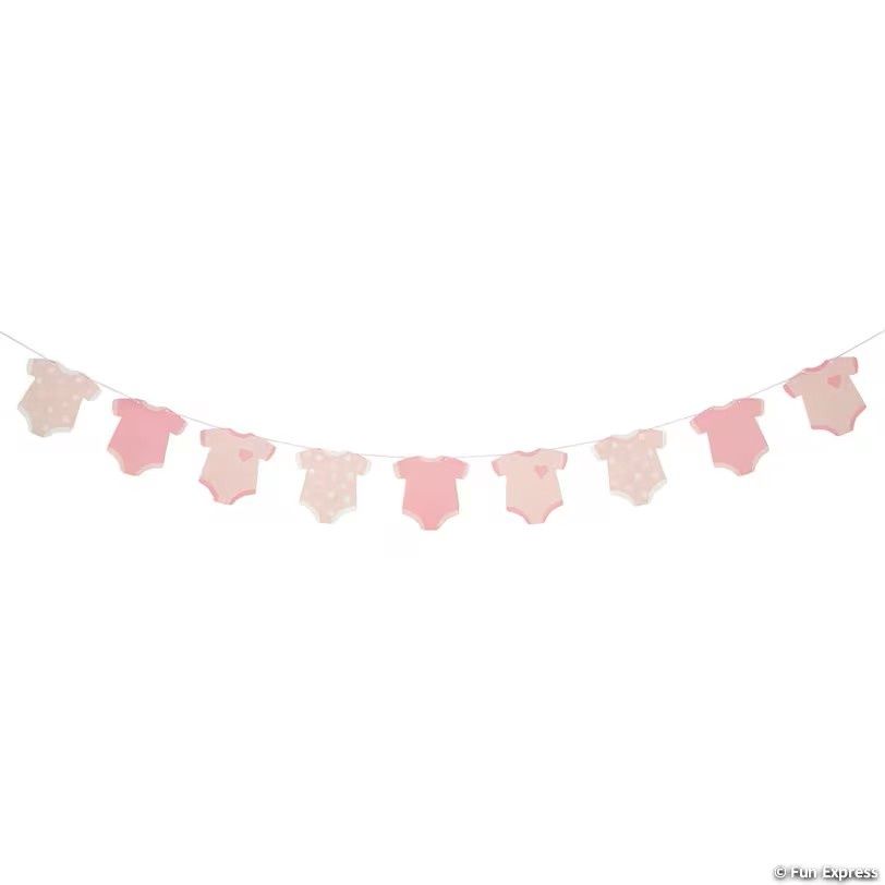 7 ft. x 7" Baby Girl Onesies Cardstock Garland