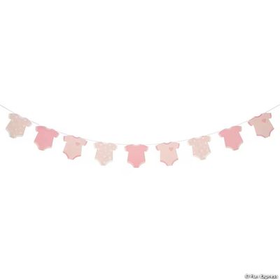7 ft. x 7" Baby Girl Onesies Cardstock Garland
