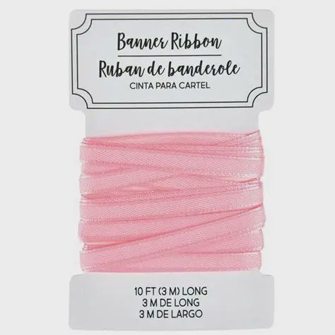 10Ft Pink Ribbon for Banner
