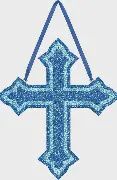 Door Decoration Blue Cross