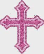 Door Decoration Pink Cross