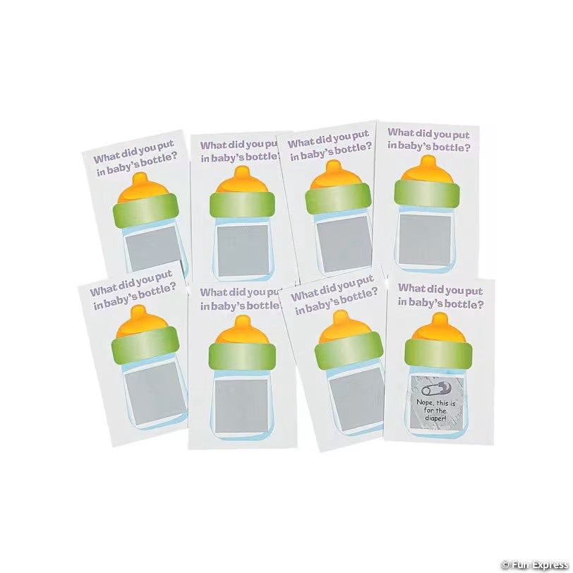Baby Shower Bottle Games Scratch Tickets