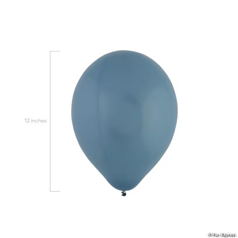 12Ct 12" Pastel Blue Dusk Latex Balloon