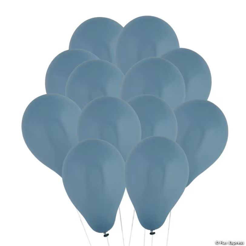 12Ct 5" Pastel Dusk Blue Latex Balloons