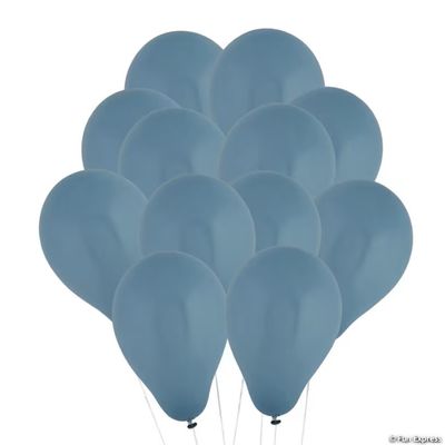 12Ct 5" Pastel Dusk Blue Latex Balloons