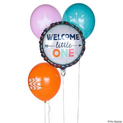 4ct Tribal Baby Shower Balloon Assortment