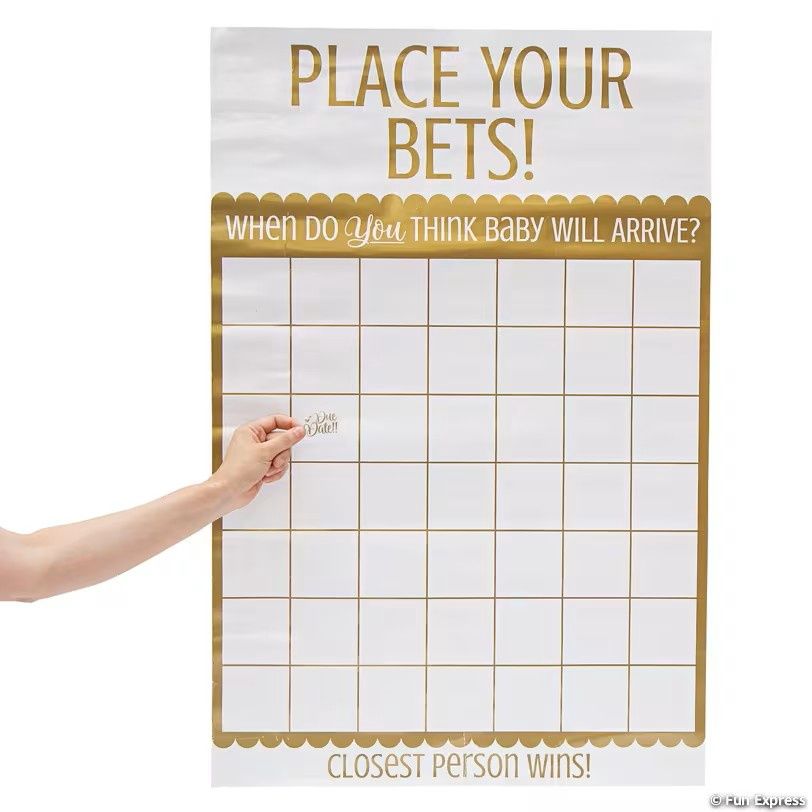 Place Your Bets Baby Shower Game
