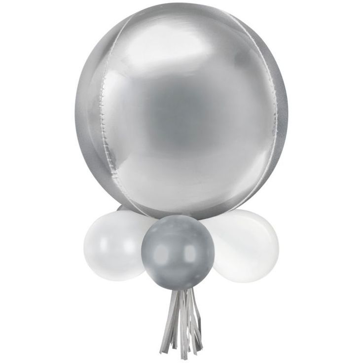 18 Pc Silver Balloon Chandelier
