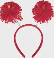Red Pom Pom Headband