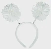 White Pom Pom Headband