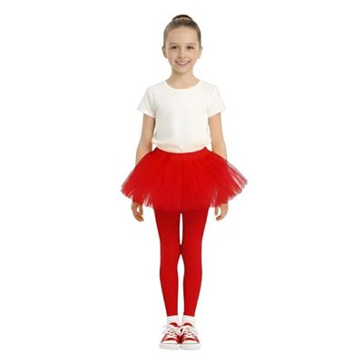 Child Red Footless Tights