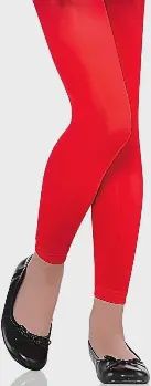 Child Red Footless Tights