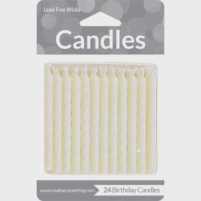 24CT WHITE BDAY CANDLE