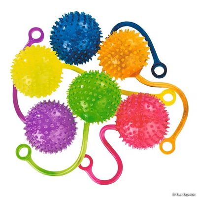 3" Mini Neon Solid Color Spiky Vinyl Water Ball YoYo