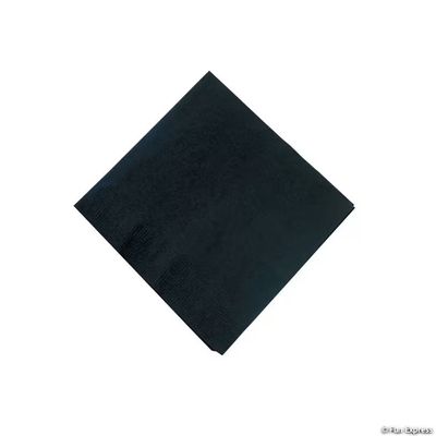50Ct Bulk Black Disposable Paper Beverage Napkins