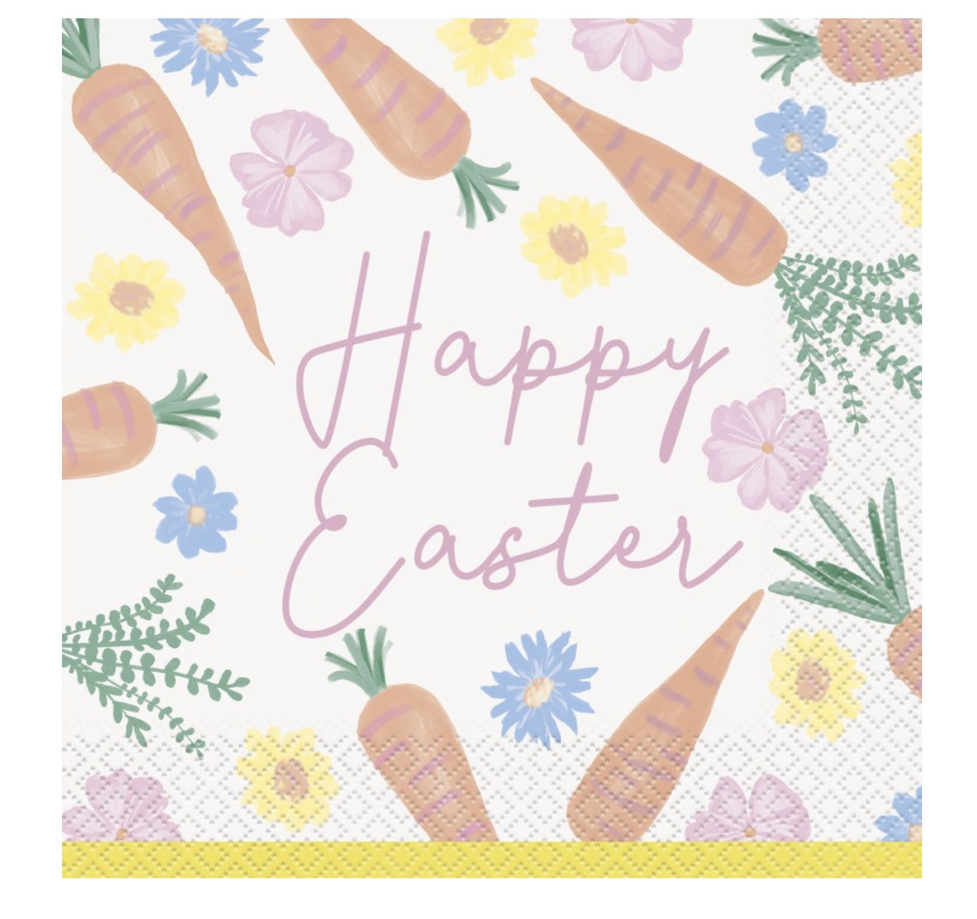 Flowery Easter "Happy Easter" Luncheon Napkins  24ct