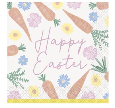 Flowery Easter "Happy Easter" Luncheon Napkins  24ct