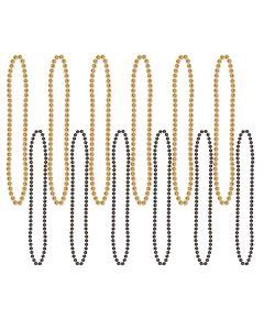 Blk/Gld Sm Rnd Beads