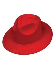 Red Plastic Fedora