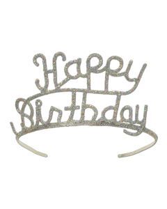Glttr Mtl Hppy Bday Tiara