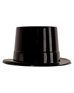 Black Plastic Topper Hat