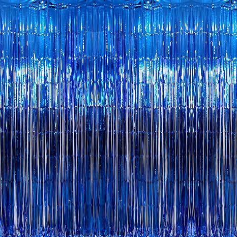 8x3ft Blue Foil Curtain