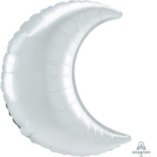092 26" Crescent Moon Silver Foil Balloon