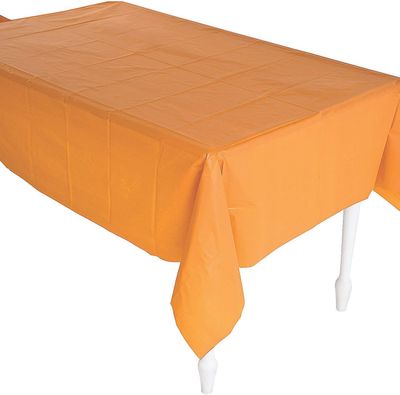 54x108" Pumpkin Spice Plastic Table Cover