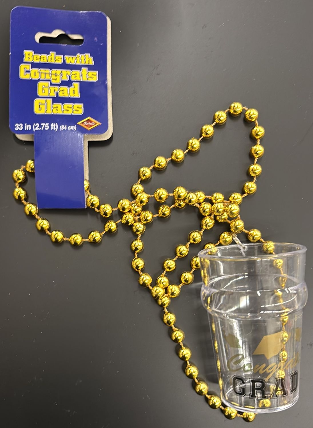 Gld Bead w/Glass