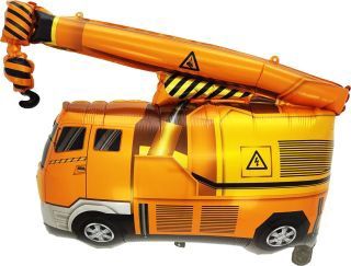 101 25" Crane Truck Foil Balloon
