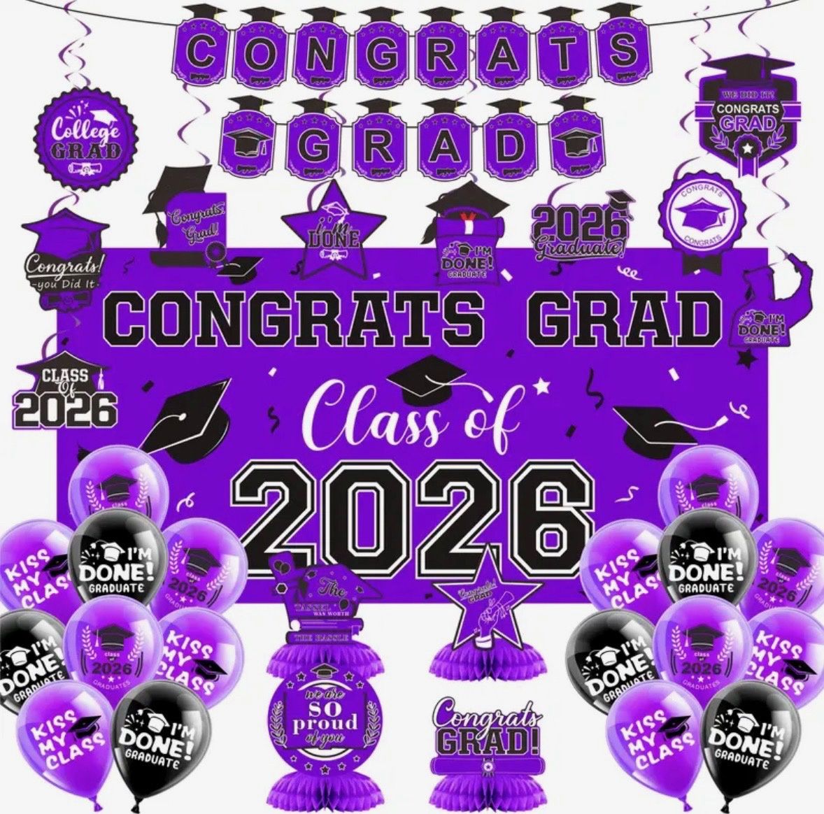 Purple Grad Deco Kit