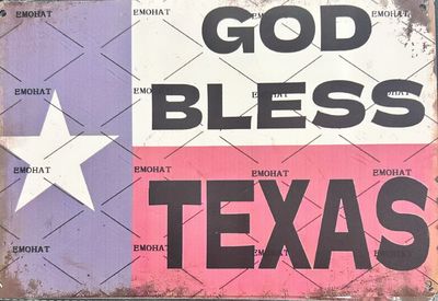 God Bless Texas Sign
