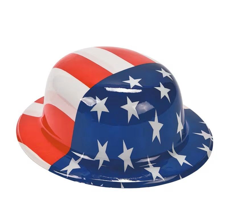 Patriotic Plastic Derby Hat